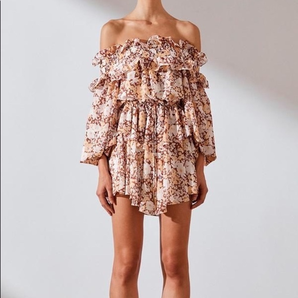 Shona Joy OTS Shirred Mini Dress